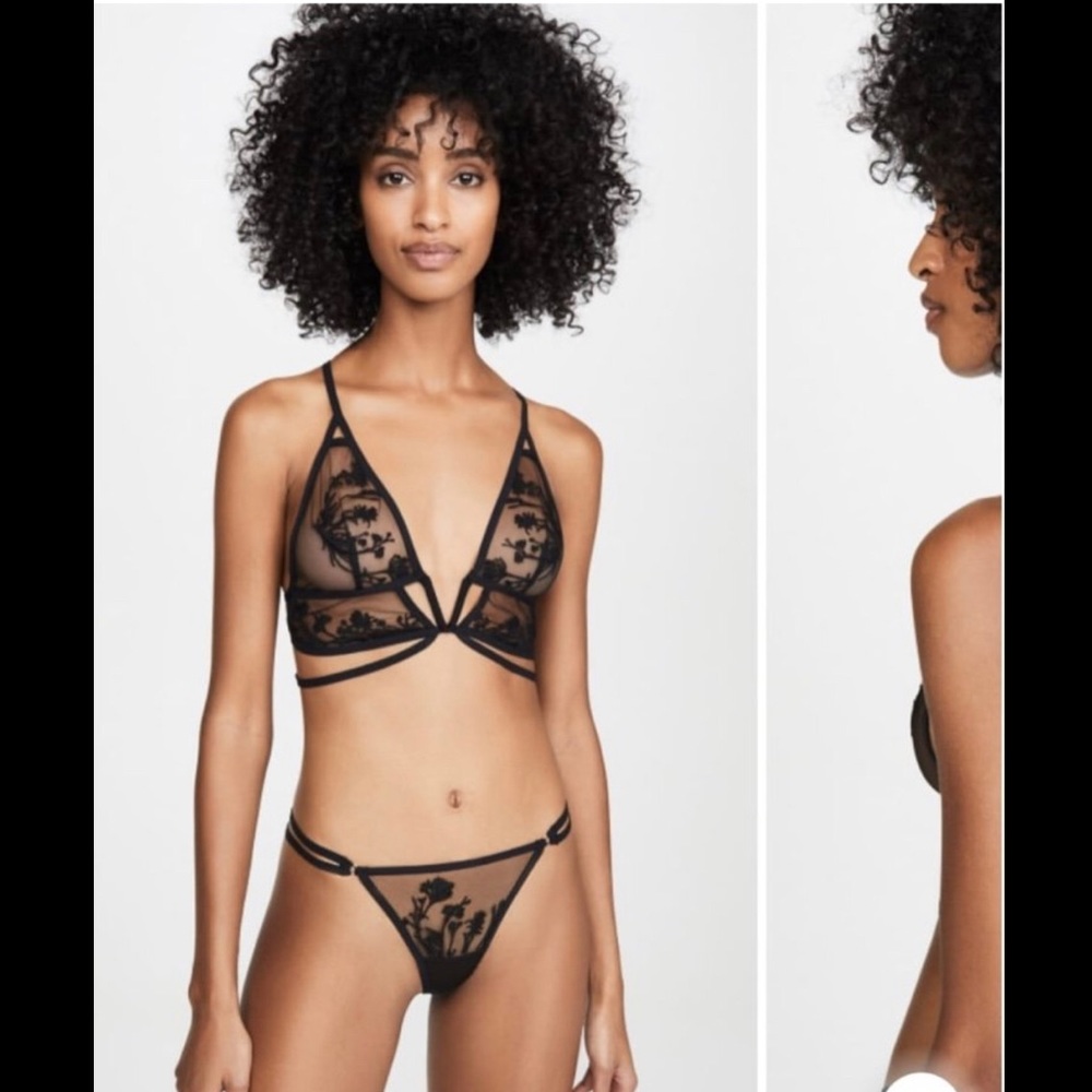 New thistle and spider mulberry keyhole bralette size M